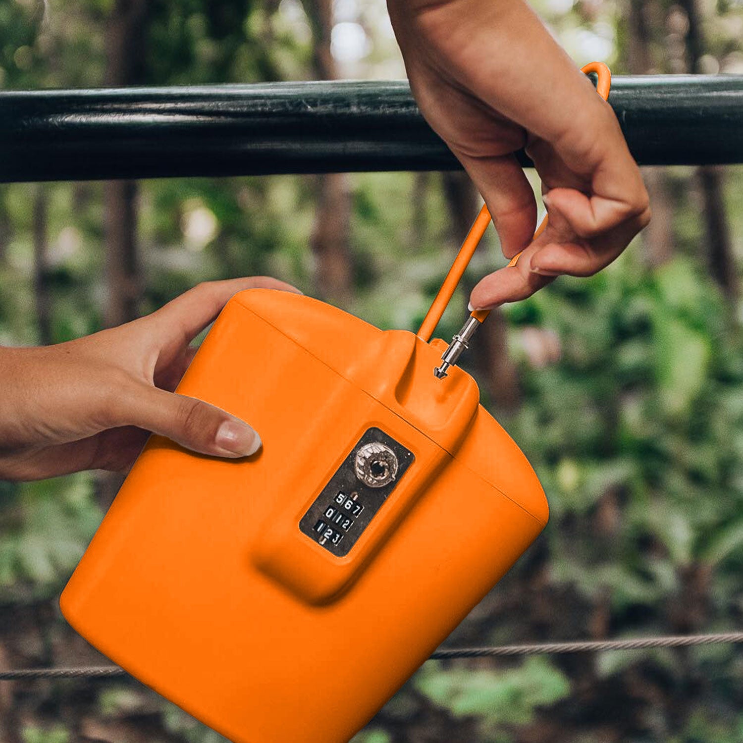 Oversight Orange Portable Safe - SAFEGO.