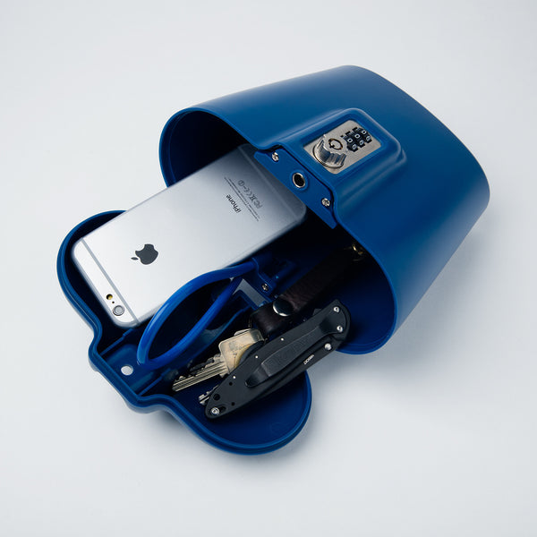 blue safego cell phone and gun portable safe